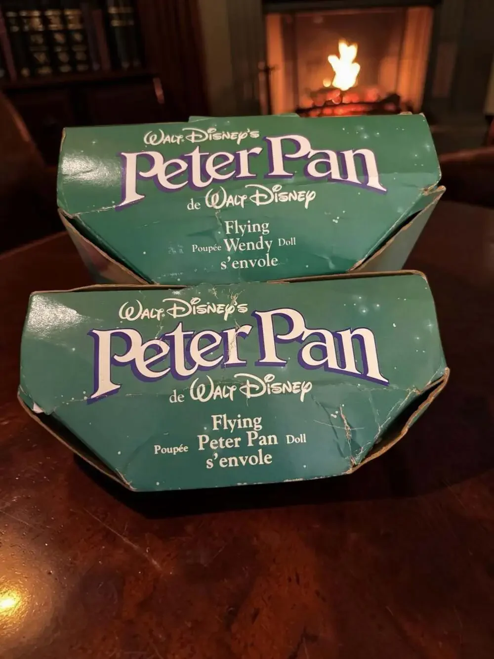 Mattel Walt Disney Peter Pan Flying Peter Pan and Wendy Doll Set 1993